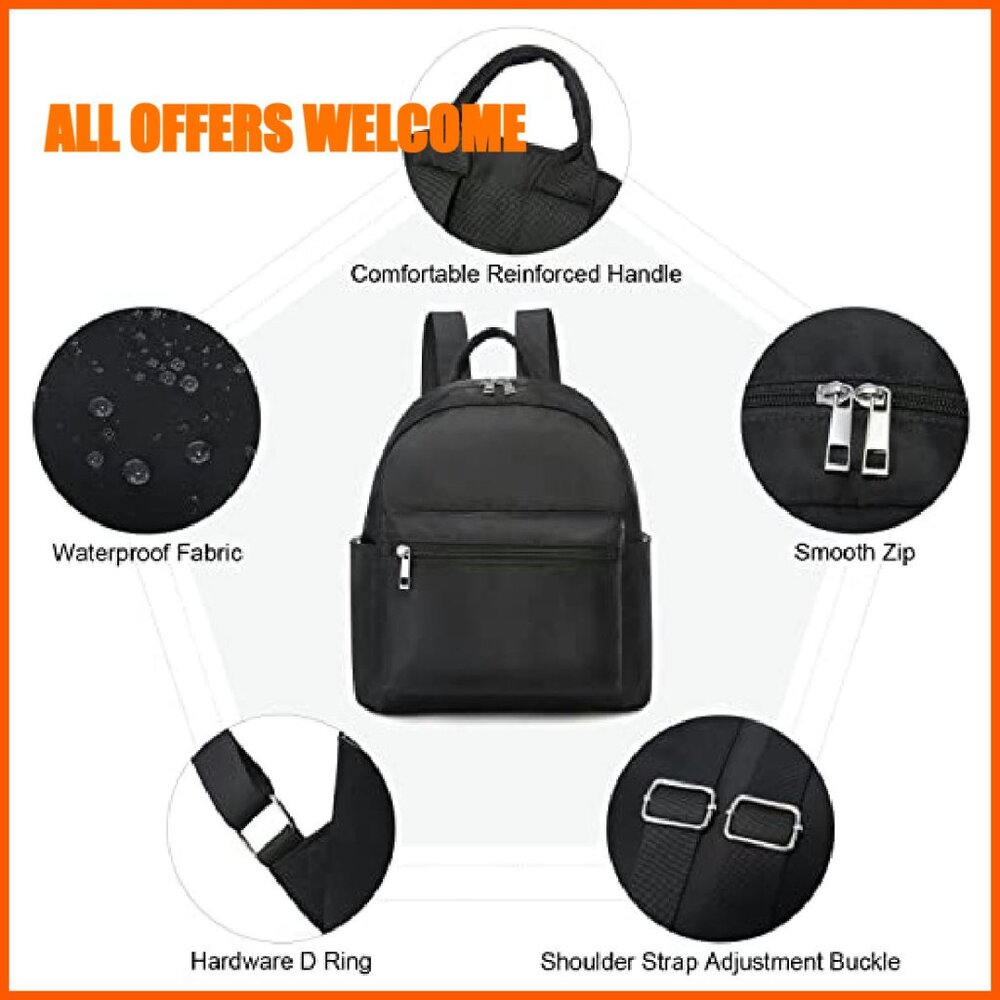 Waterproof Mini Backpack Lightweight Nylon Daily … - image 7